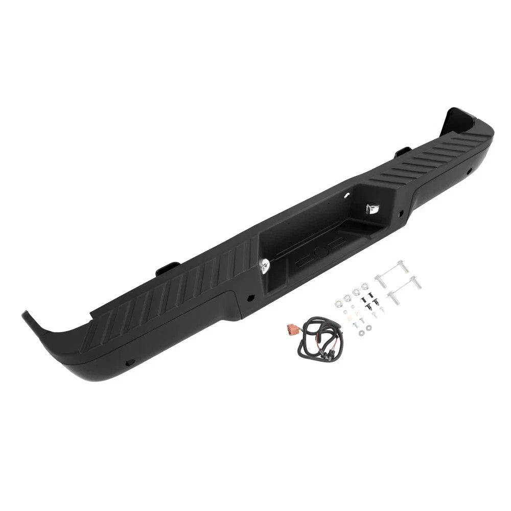 Rear Bumper Assembly Black Steel w/Sensor For Ford F150 F-150 Pickup 2009-2014