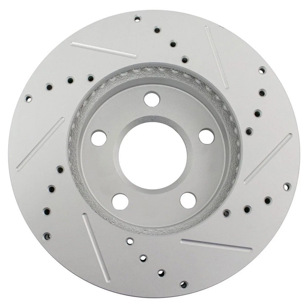 Performance Brake Rotor Drilled Slotted Front Coated Pair for Chevy
