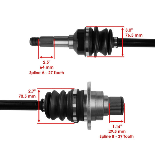 Rear Left Complete CV Joint Axle for Yamaha Rhino 700 YXR700F Fi 2008 2009