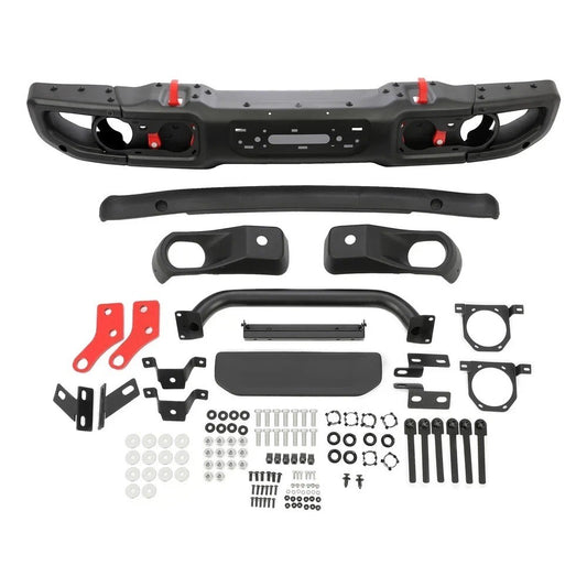 10th Anniversary Style Front Black Bumper for Jeep JK Wrangler Rubicon 2007-2018