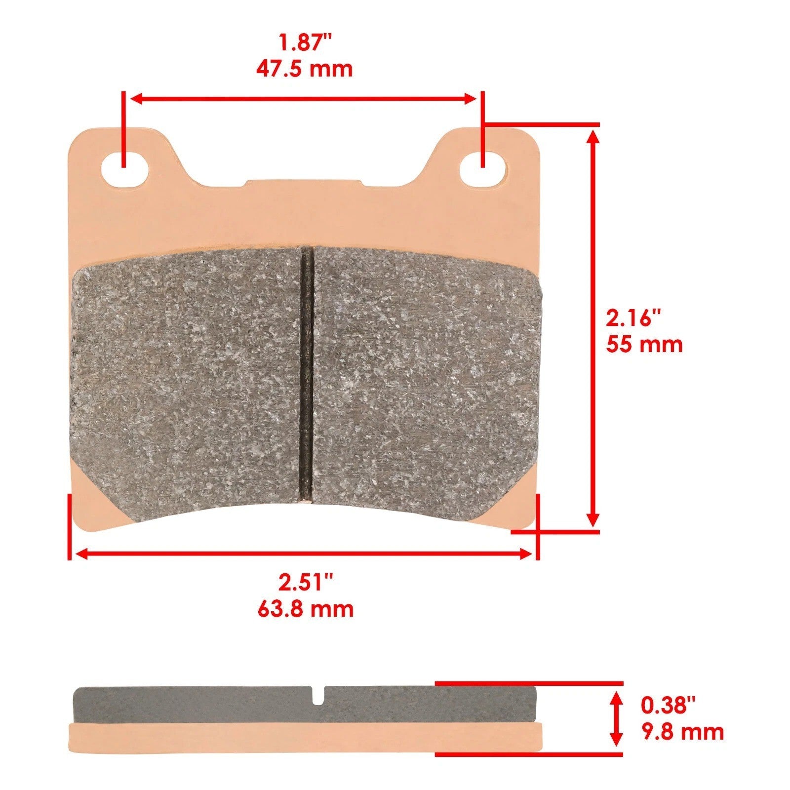 Sintered Rear Brake Pads for Yamaha XVS1100 V-Star 1100 1999-2009