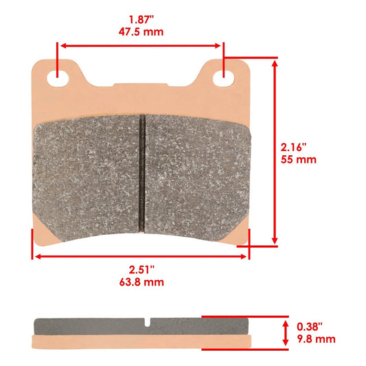 Sintered Rear Brake Pads for Yamaha XVS1100 V-Star 1100 1999-2009