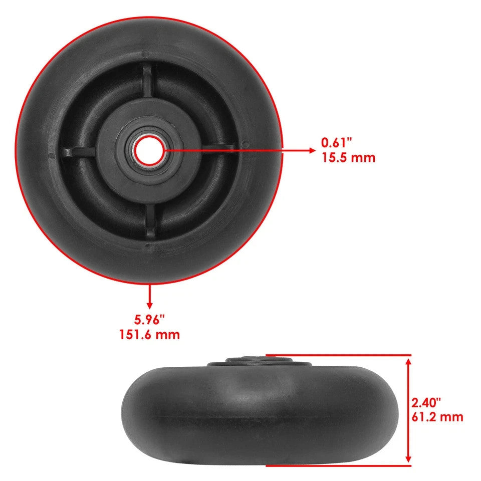 Caltric Mower Deck Gauge Wheel for John Deere 2025R 2027R 2032R 2305 / AM136720