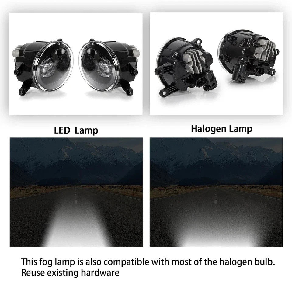 LED Fog Lights Lamps Clear For Toyota Tacoma 4Runner Tundra RAV4 2010 2012-2023