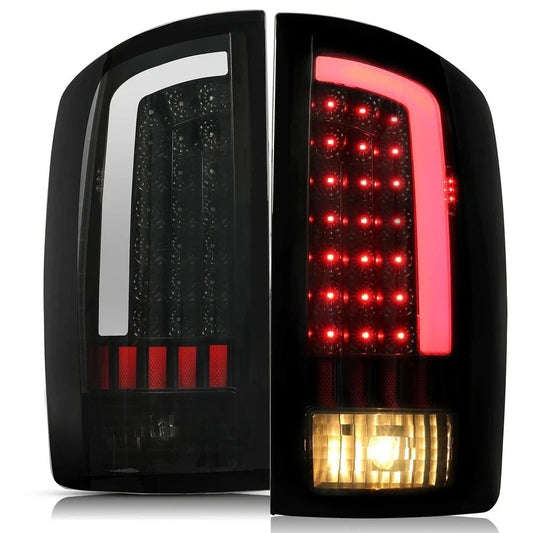 HECASA For Dodge Ram 1500 2500 3500 2002-2006 Smoke LED Tail Lights Left+Right