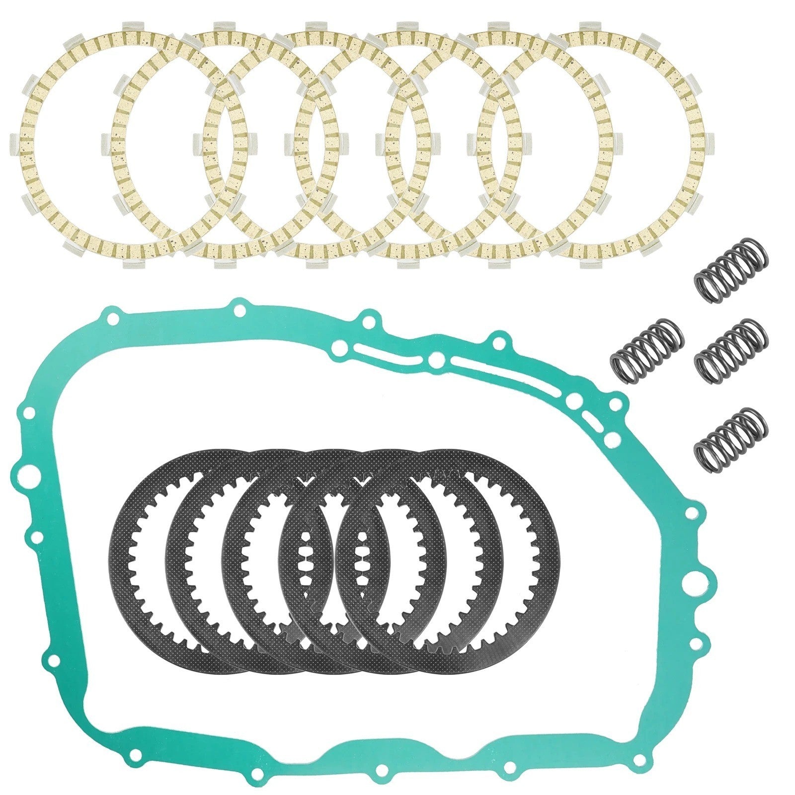 Clutch Friction Steel Plates and Gasket Kit for Suzuki LT-F400 Eiger 400 2003-08