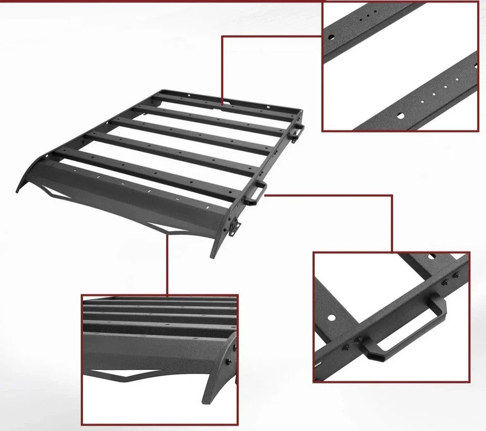Roof Rack Cargo Carrier Basket Steel For Toyota Tacoma Double Cab 2005-2023