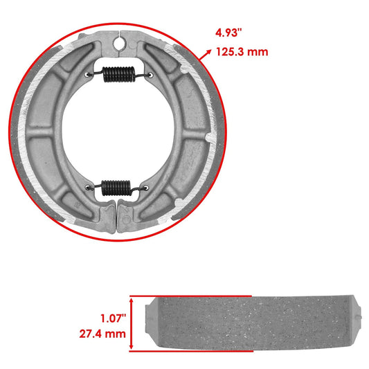 Front Brake Pads & Rear Brake Shoes for Suzuki GZ250 Marauder 250 1998-2010