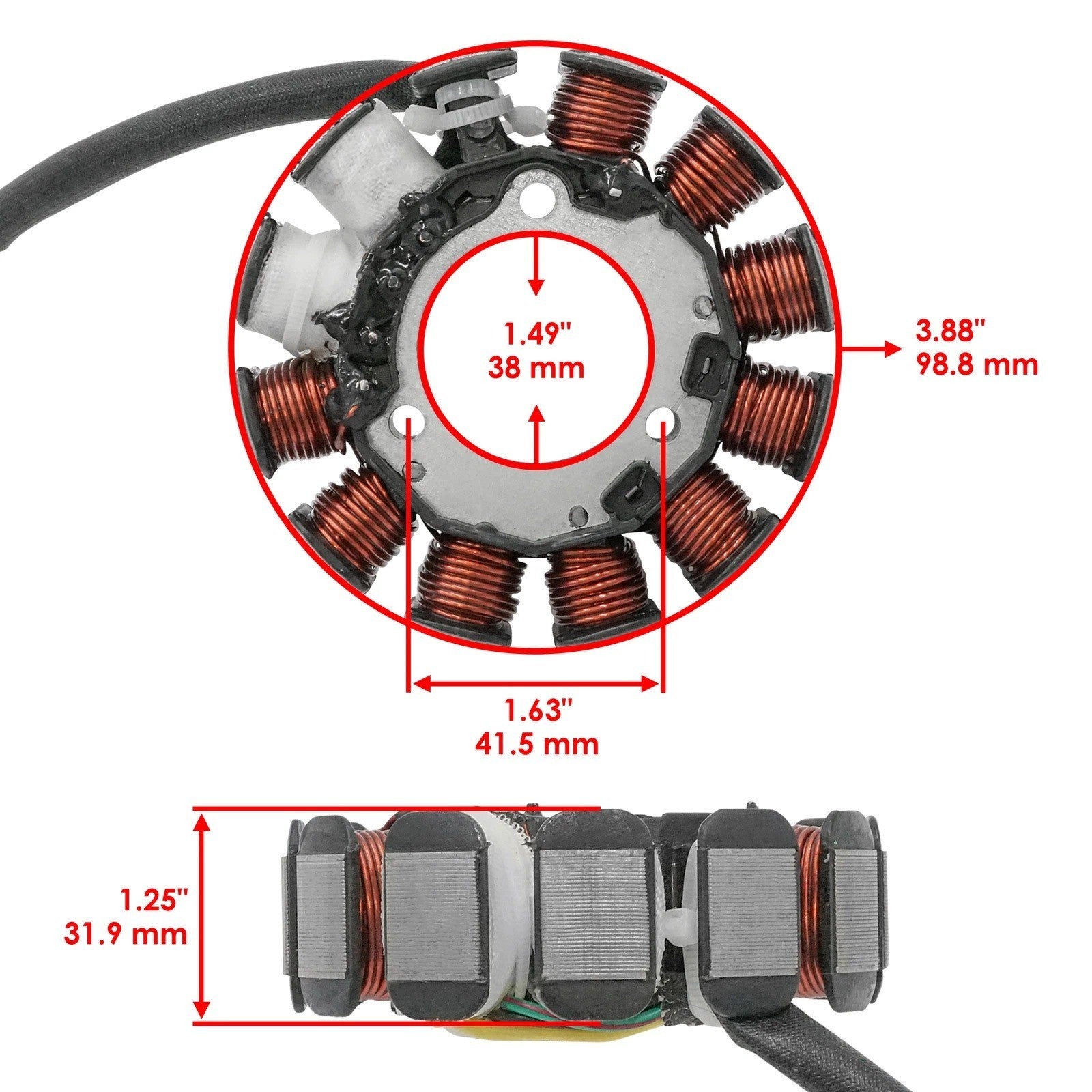 Stator for Arctic-Cat Z 440 Sno Pro 2001-2003 / Z 570 2002-2007 Magneto