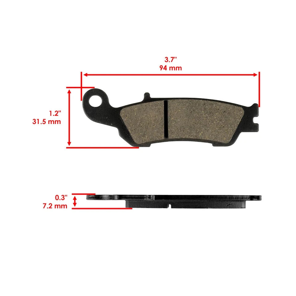 Caltric Front and Rear Brake Pads for Yamaha YZ450F 2008-2020 / YZ450FX 16-2020