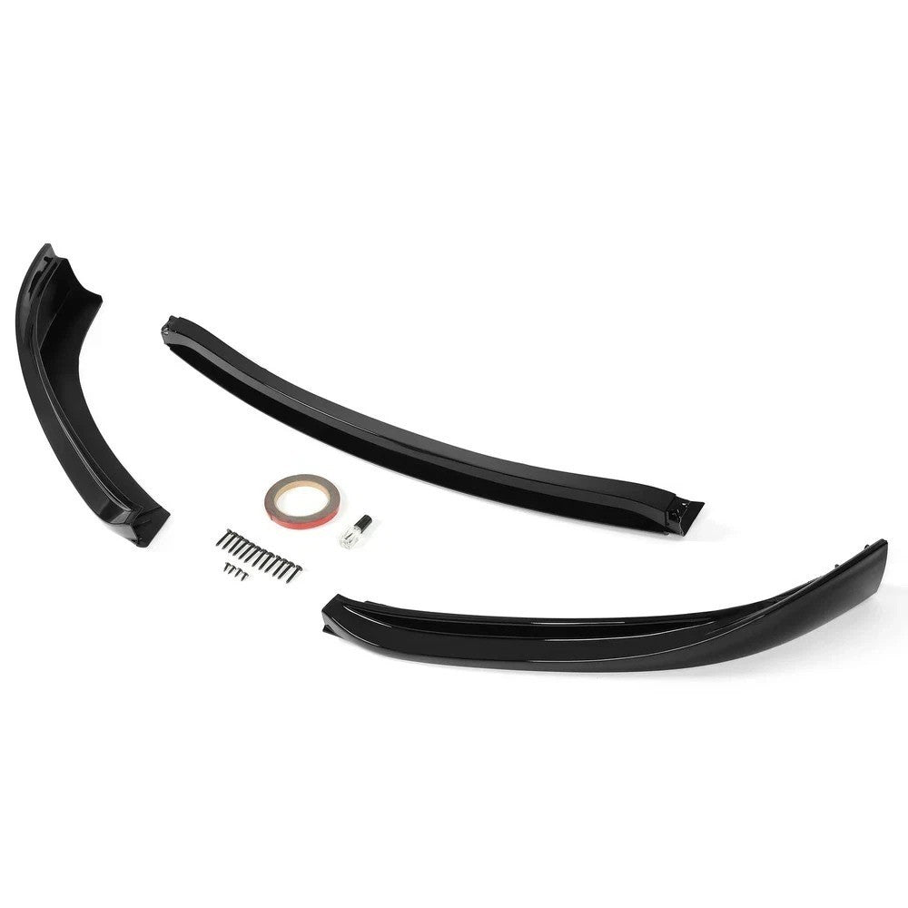 Fits 12-16 2017 Tesla S Glossy Black Front Bumper Body Kits Lip Spoiler Splitter