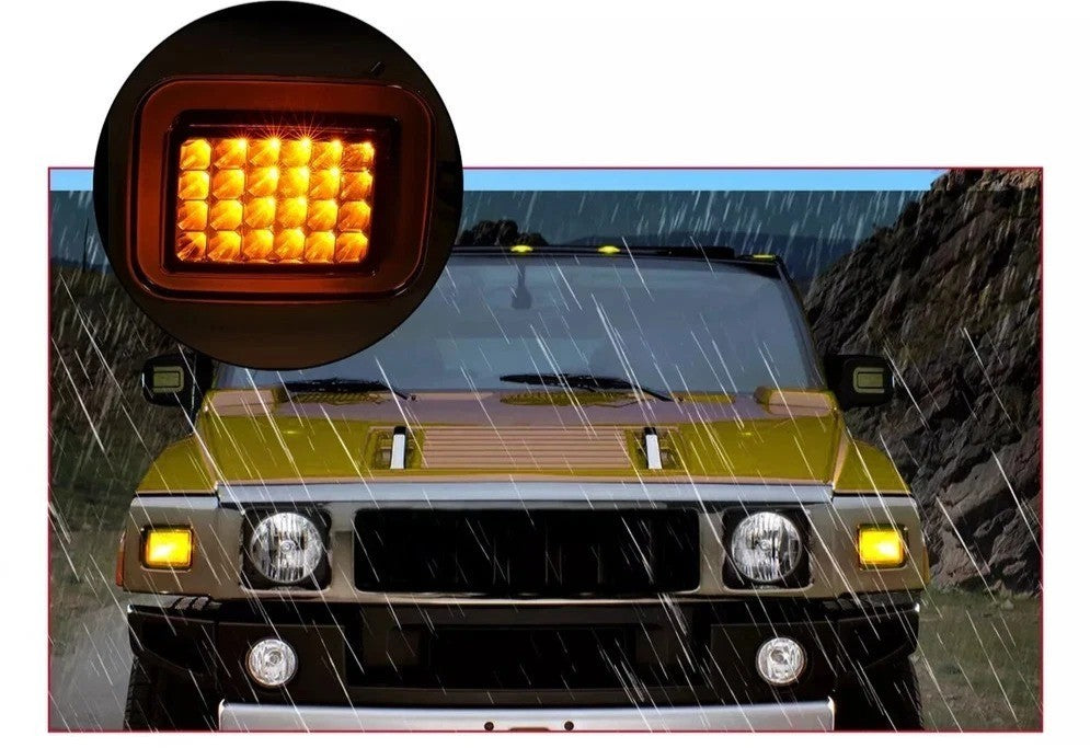 LED Corner Signal Lights Parking Lamps Fit For 2003-09 Hummer H2 2005-08 H2 SUT