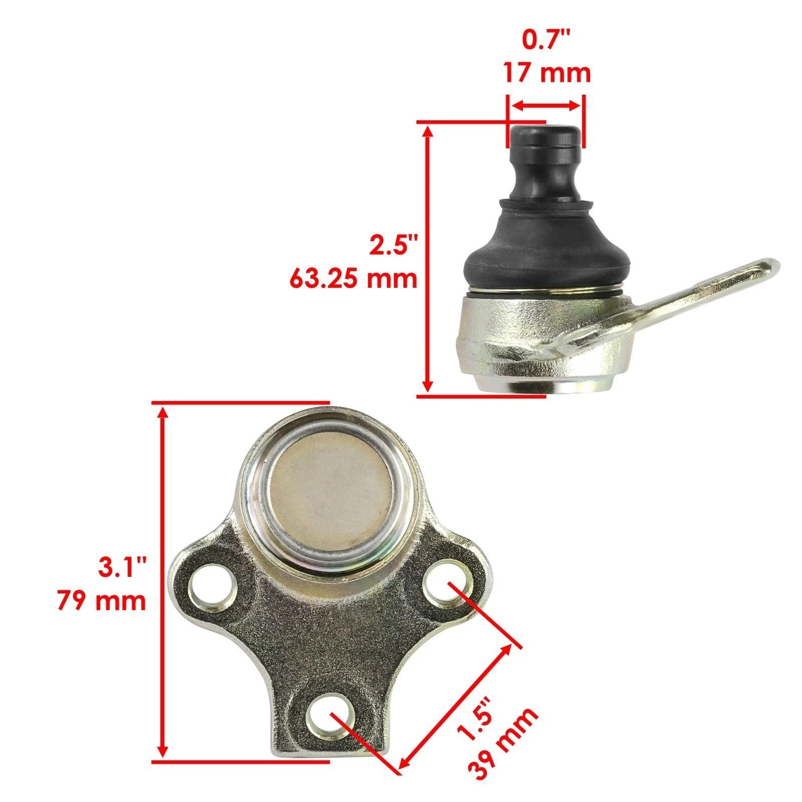 4 Upper and Lower Ball Joints for Can-Am Outlander 650 EFI STD XT 4X4 2006-2012