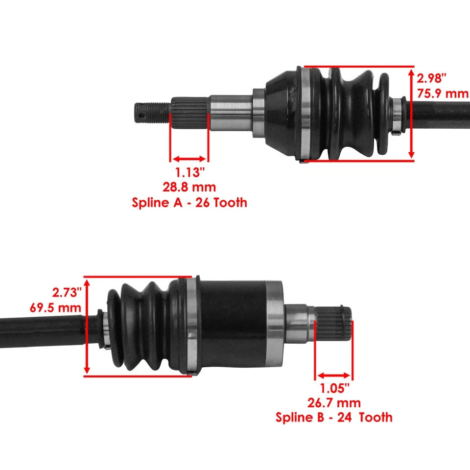 Rear Left Right CV Joint Axle Shaft For Can-Am Outlander 570 17-23 Except XMR T3