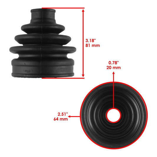 Front Inner & Outer CV Boot Kit For Honda Rancher 420 TRX420FA TRX420FE FM 14-16