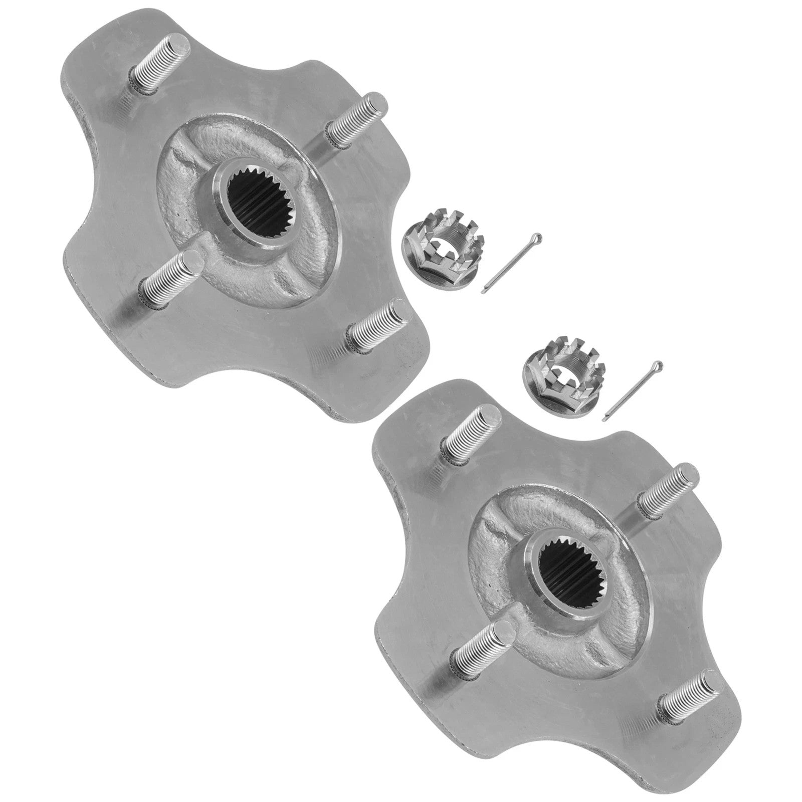 2 Rear Axle Wheel Hub W/Nut For Honda TRX420 Fpm TRX420FPE Rancher 420 4X4 09-13