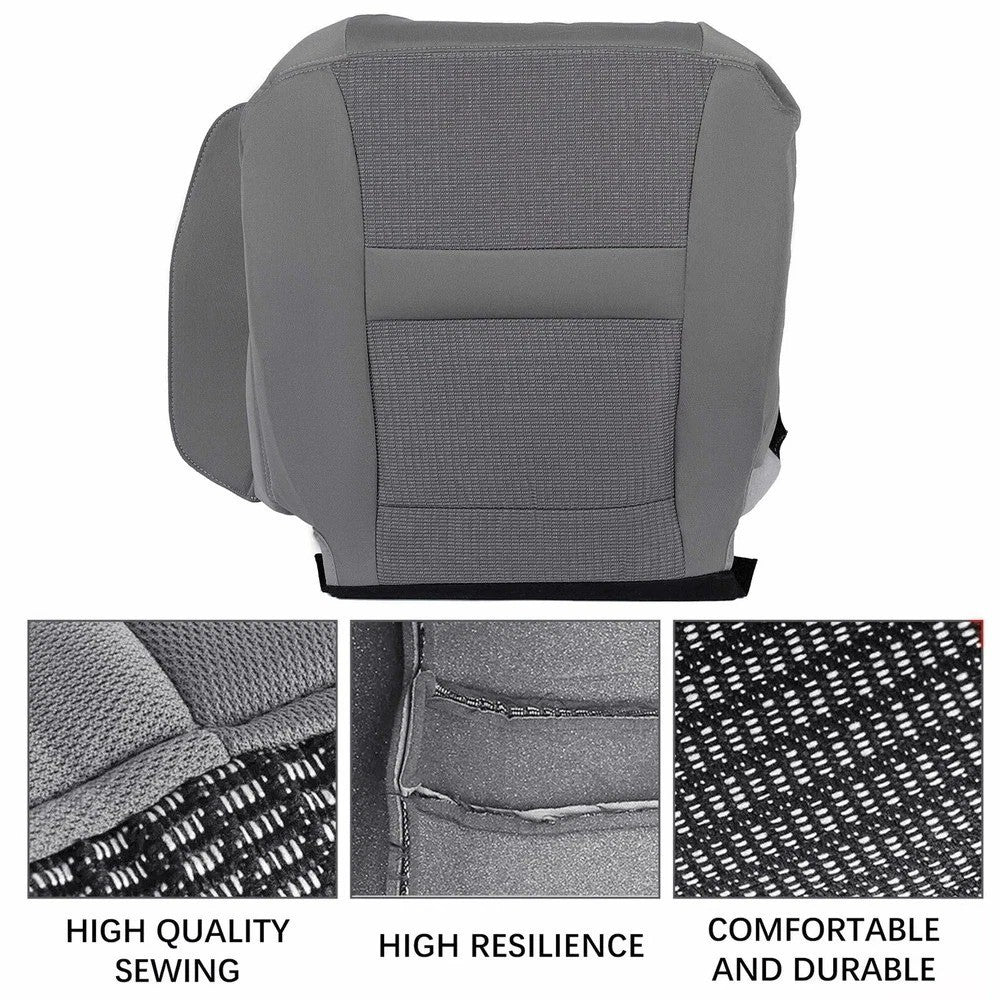 For 2006-2009 2010 Dodge Ram 2500 3500 Driver Bottom Seat Cover Cloth Dark Gray