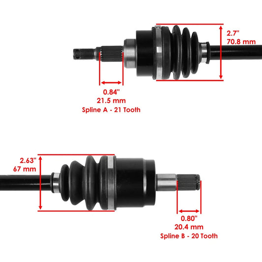 Front Right Complete CV Joint Axle for Honda TRX420FE Rancher 420 4X4 Es 07-09