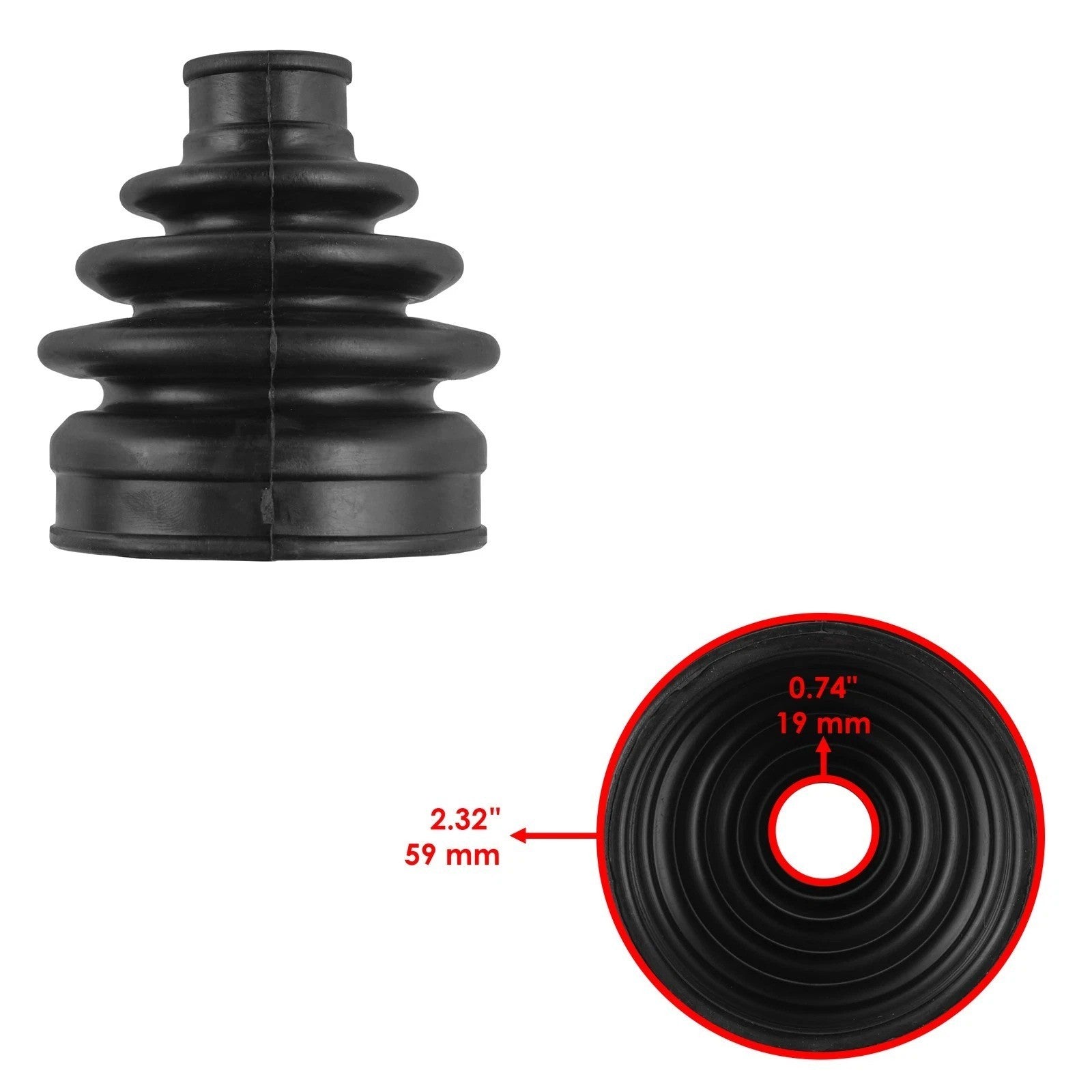 2 Front Axle Inner Outer CV Boot Kit for Yamaha Grizzly 350 YFM350Fg 4WD 2007-14