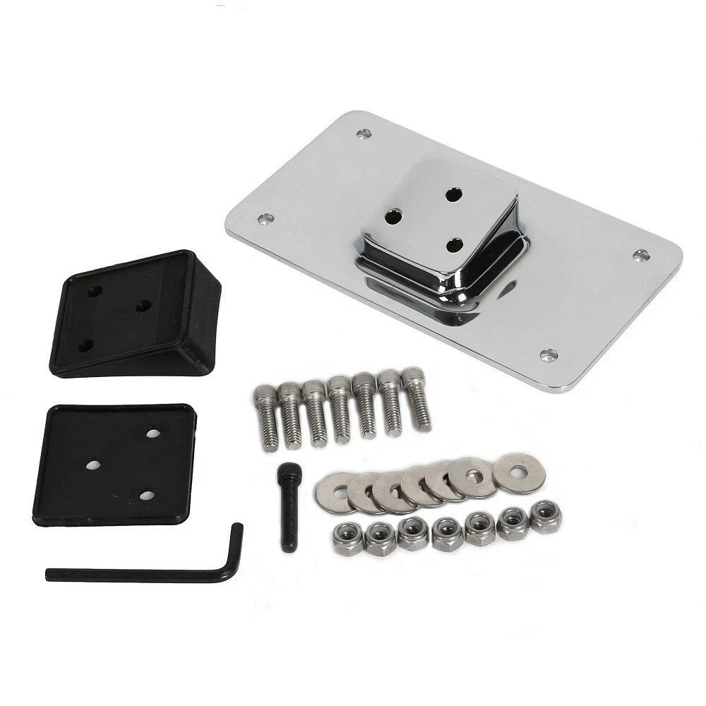 Laydown License Plate Mounting Bracket Frame For Harley Sportster Dyna Softail