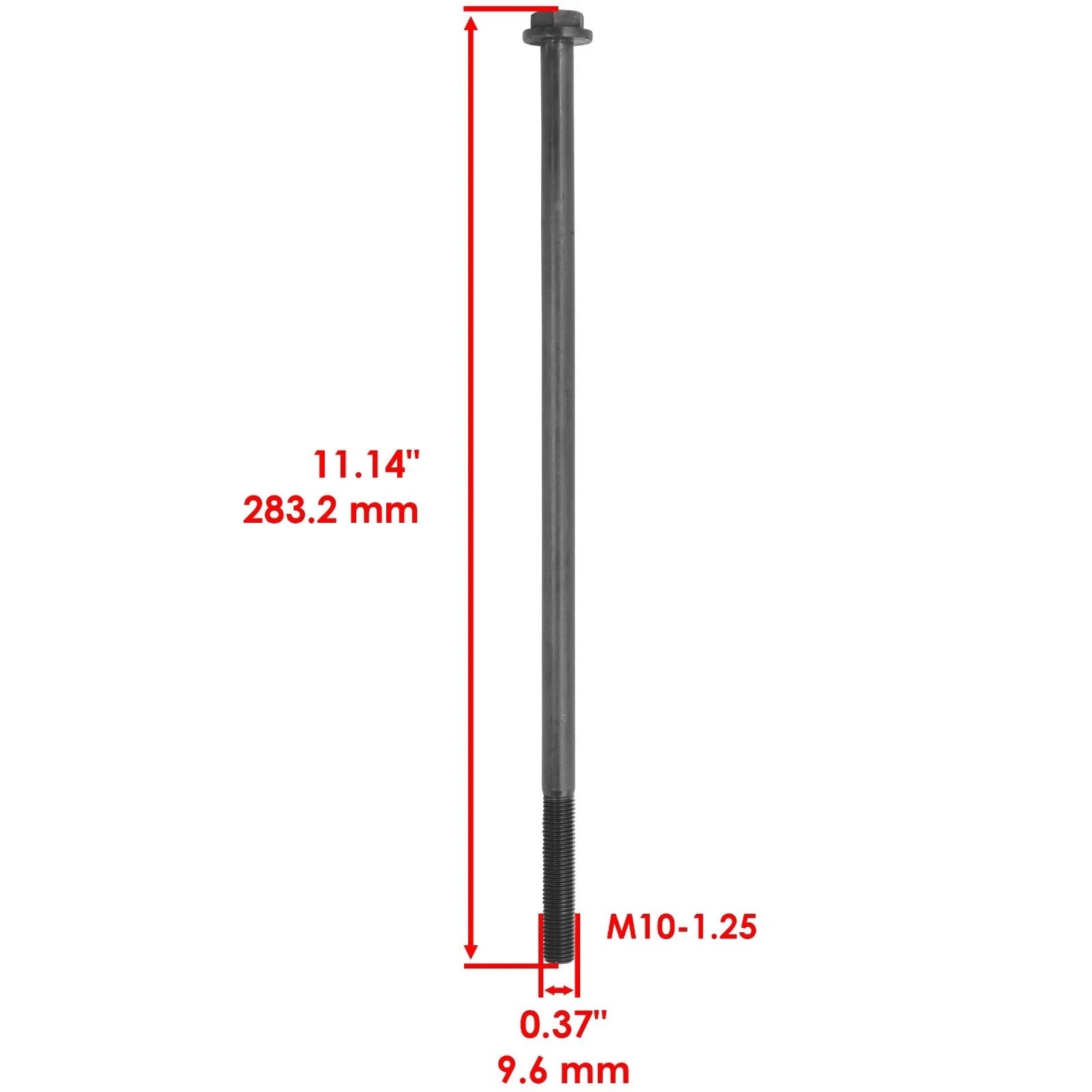 Caltric 7519087 Front Control A-Arm Bolt And Pivot Shaft W/Nut For Polaris 