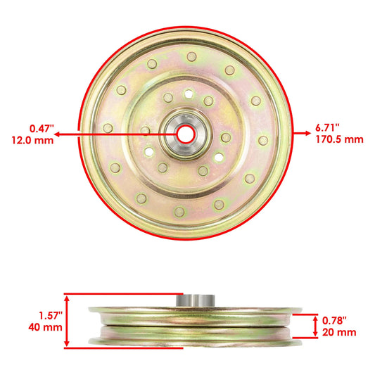 Caltric 605463 48" 54" 60" Deck Idler Pulley For Hustler Fastrak Fastrak SDX