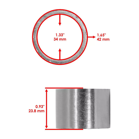 Exhaust Muffler Silencer Pipe Gasket for Yamaha XT500 1977-1981 / XT250 1984