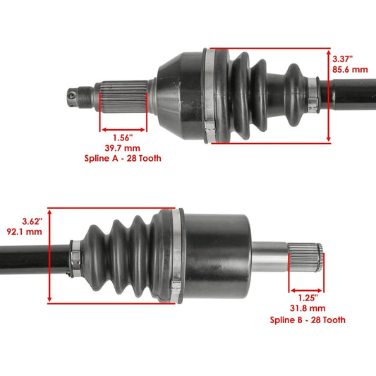 Caltric Rear Left CV Axle For Honda Pioneer 1000 SXS1000M3 2017-21 42350-HL4-F01