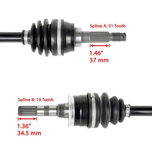 Front Left & Right CV Joint Axle Bearing For Kawasaki Bayou 300 KLF300C 1989-05