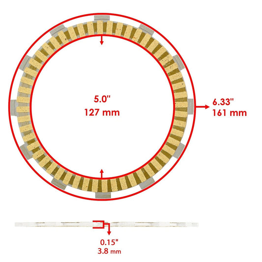 Clutch Friction Plates And Springs Kit for Honda VT1300CX Fury 1300 2010-2018