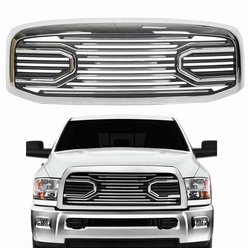 For 06-09 Dodge RAM 2500 3500 06-08 1500 Front Hood Chrome Big Horn Grille+Shell