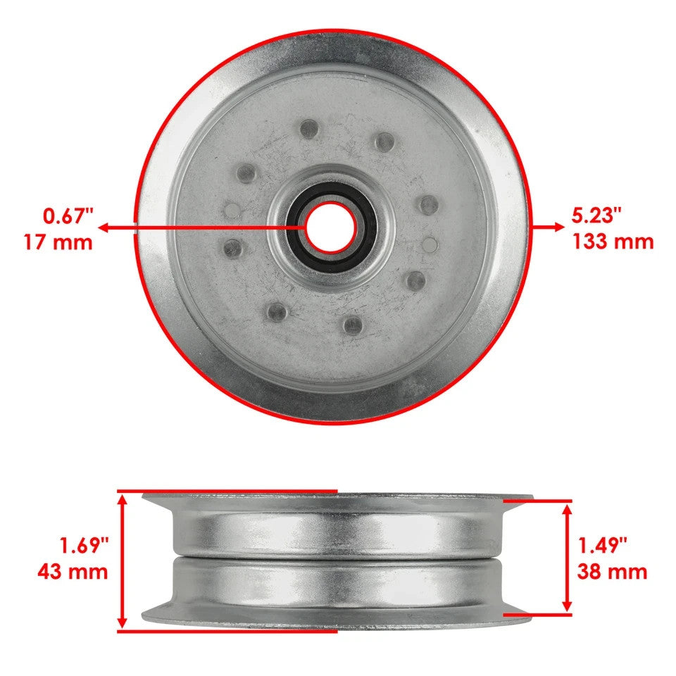 Flat Idler Pulley For MTD Cub Cadet 75605034A 756-05034A 756-05034 75605034