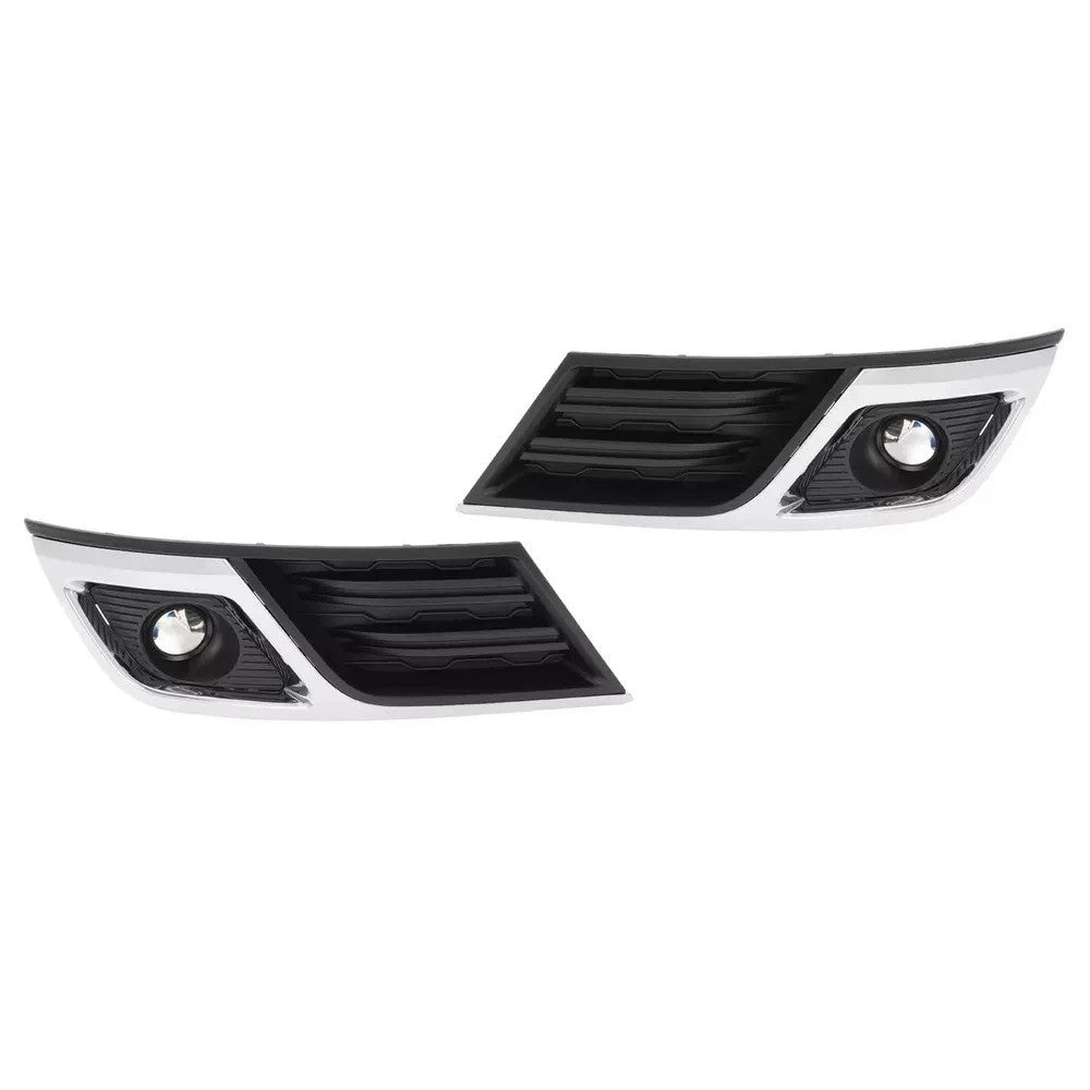 HECASA Pair Front Fog Lights w/ Bezel Trim For Chevrolet Traverse 13-17 20988620