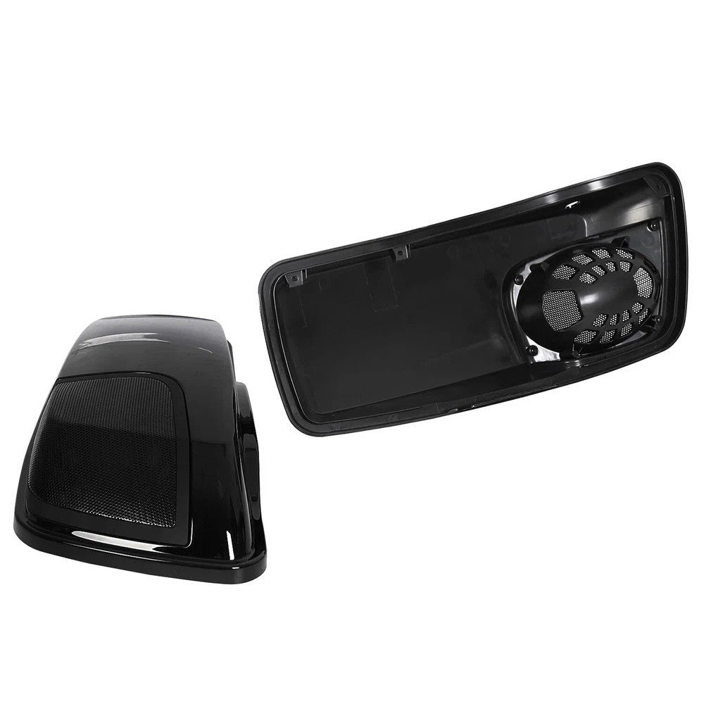 Saddle bag Lids Speaker 5x7 Cutouts For Harley Touring Road King Glide 2014-2024