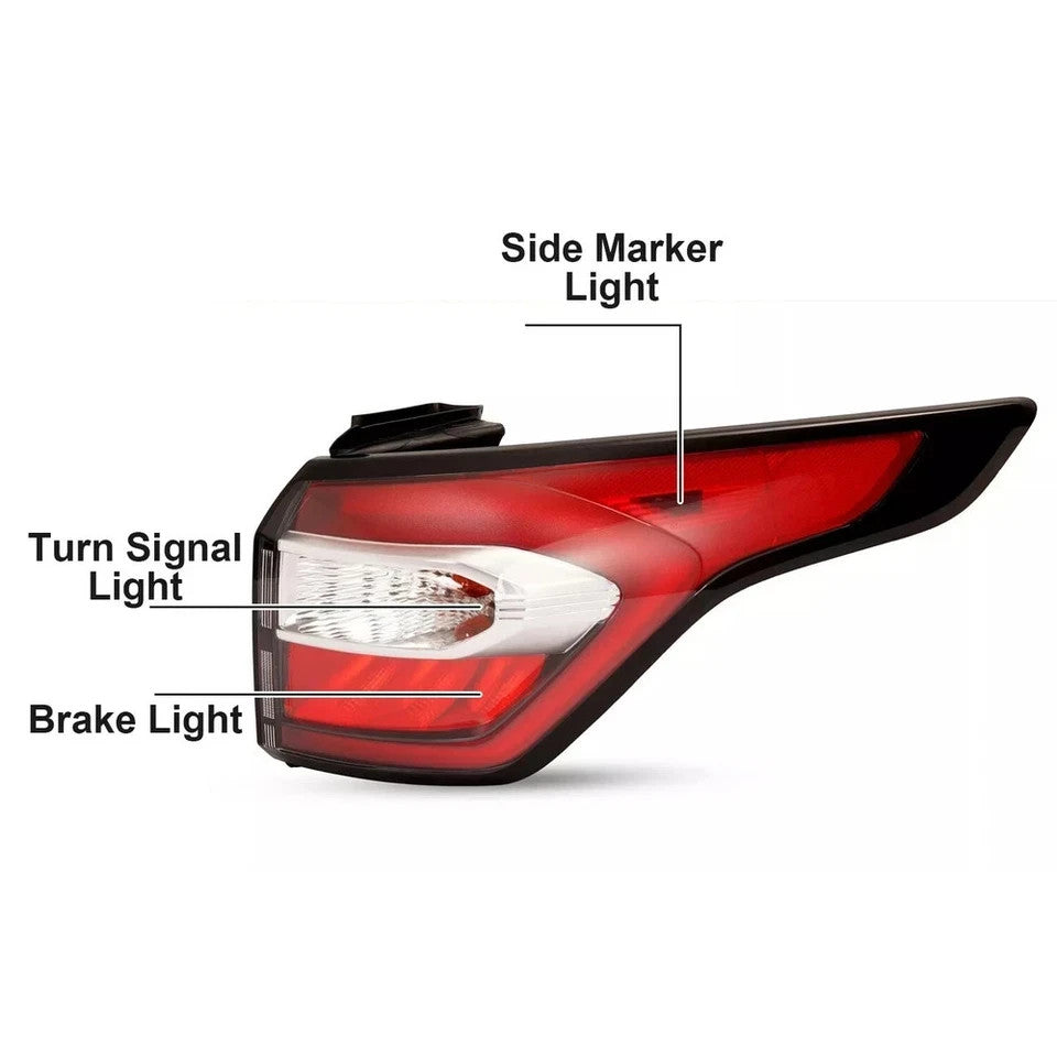 Right Outer Side Tail Light Brake Lamp Fits Ford Escape 2017 2018 2019 w/ Bulb