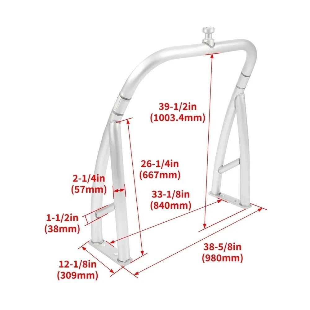 For Pontoon Boats Outboard Motor Pylon Pole Aluminum Rear Universal Ski Tow Bar