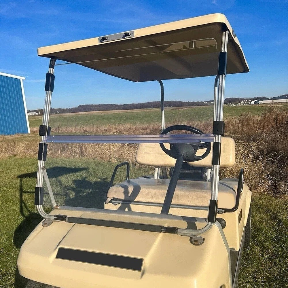 Folding Golf Cart PC Clear Windshield Windscreen For Club Car DS 1982-2000.5