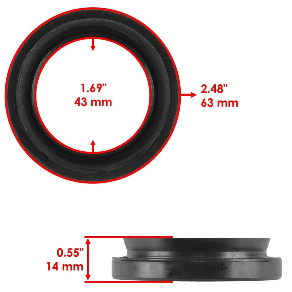 Rear Differential Seal & O Ring Kit For Honda Rancher 420 TRX420FM 4x4 2007-2013