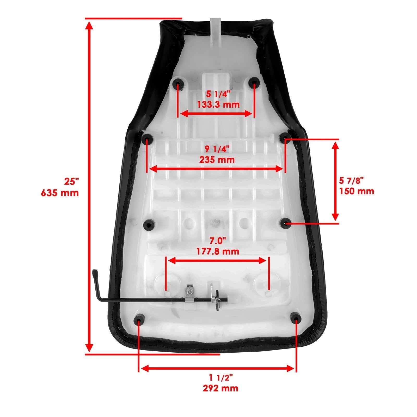 Complete Seat for Honda TRX350FM Rancher 350 4x4 S 2004 2005 2006 Black Seat