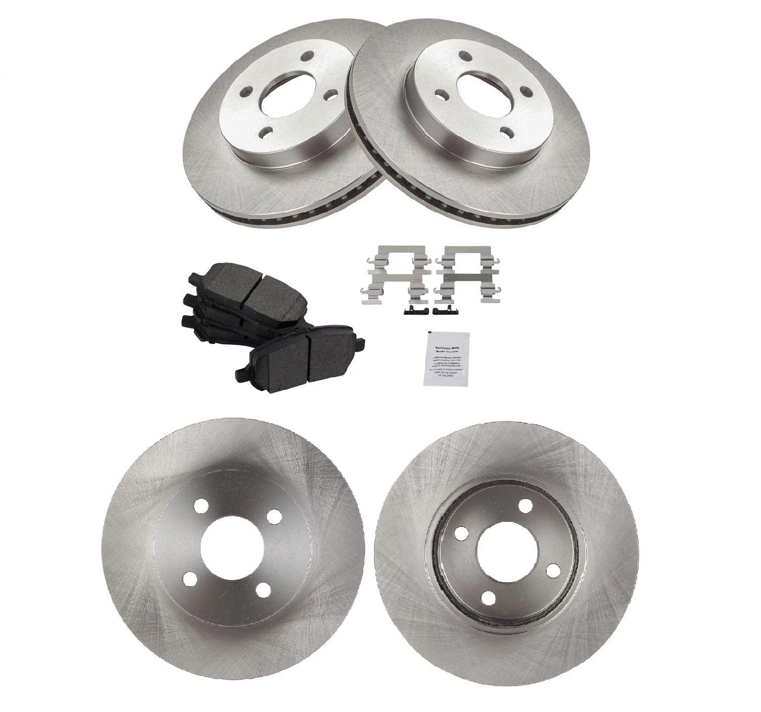 Front Brake Pad & Rotor Kit Semi-Metallic For 05-10 Cobalt 07-09 G5 03-07 Ion