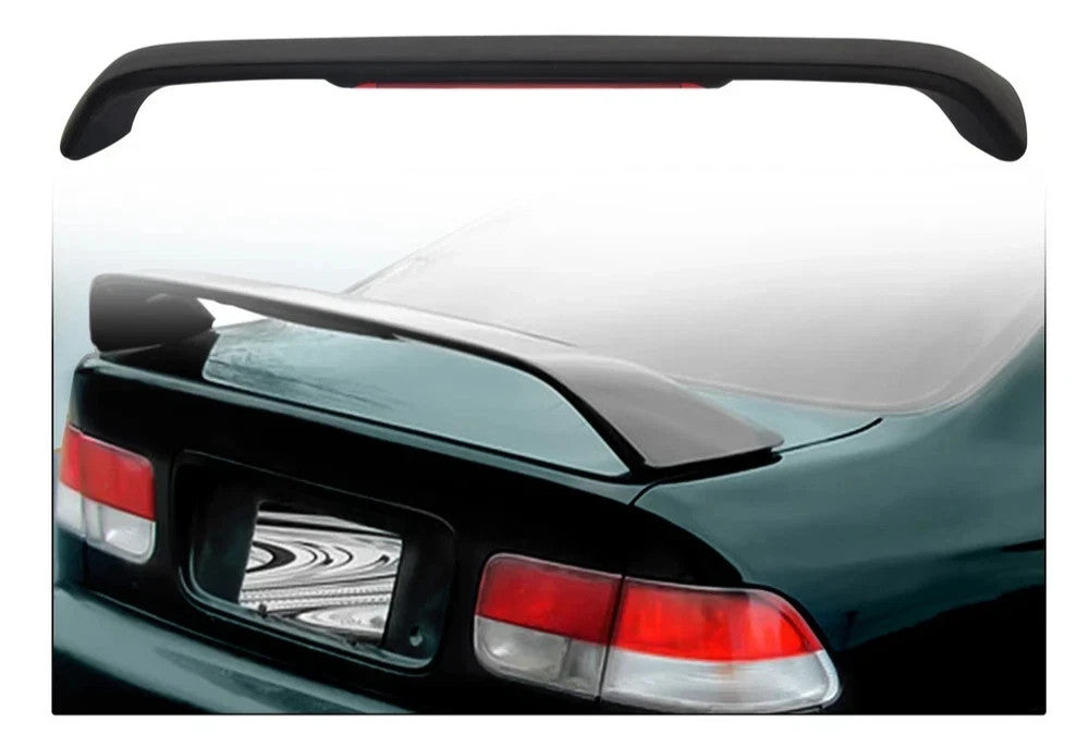 For 96-00 Honda Civic SI 2 Dr 4 Dr Black Trunk Spoiler Wing LED Brake Light Lamp