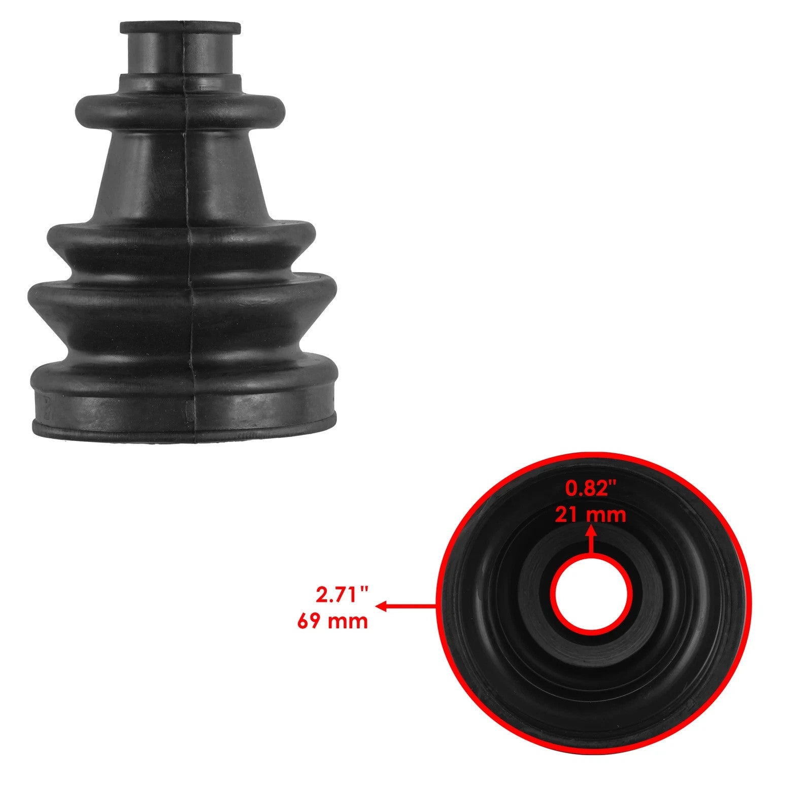 Caltric Front Inner CV Axle Boot For Polaris RZR XP 1000 2016-2023 2203442