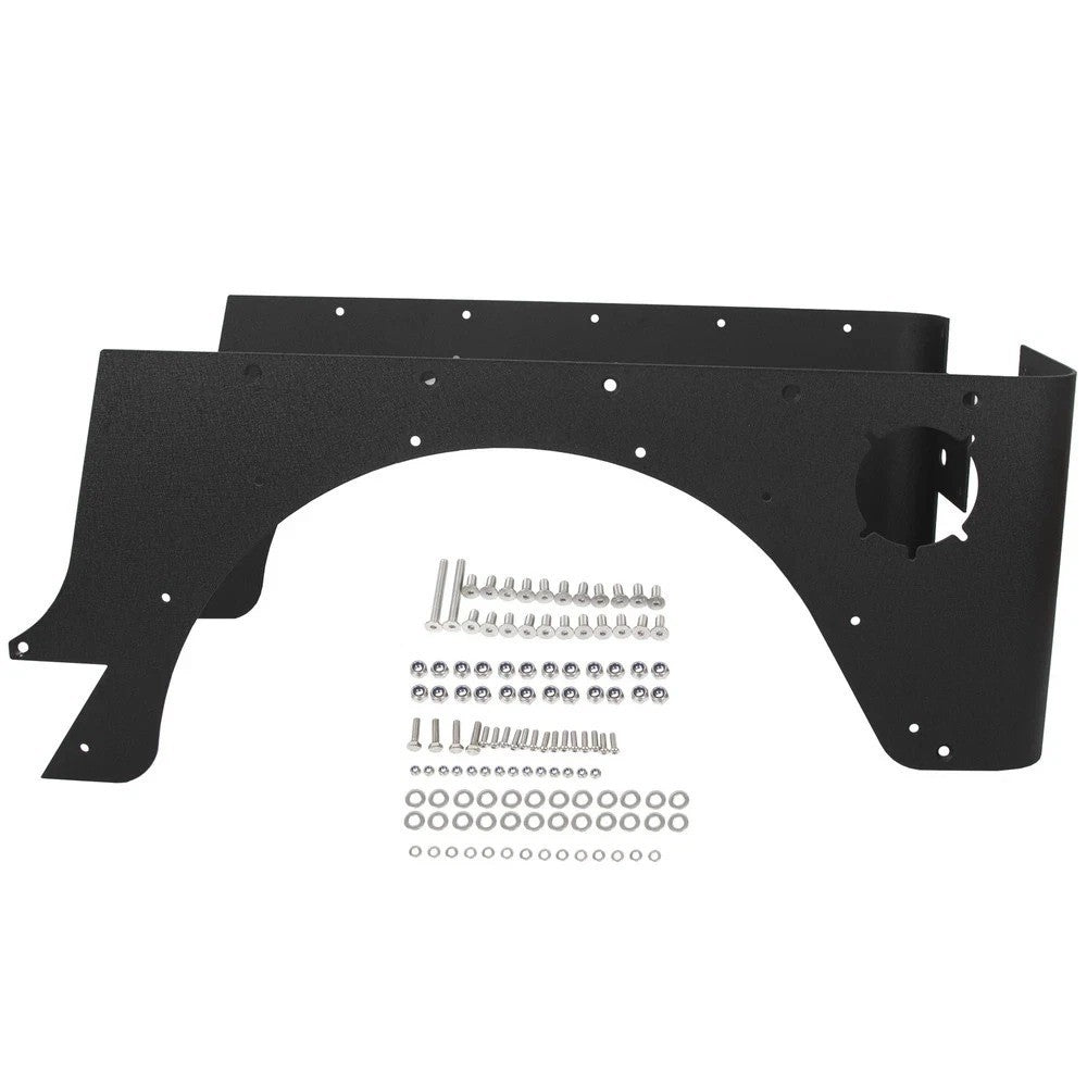 Fits 97-06 Jeep Wrangler TJ 51-0043 Rear Corner Rocker Guard Set Textured Steel