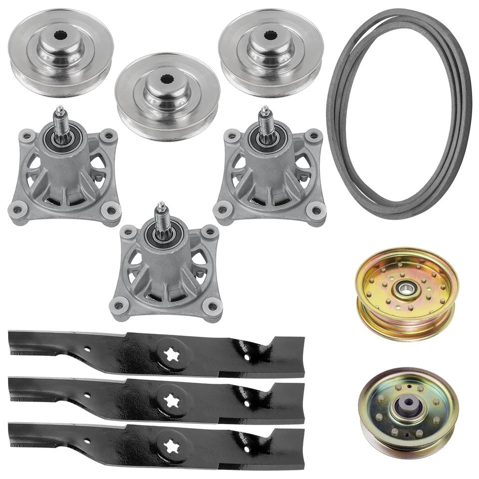 48" Deck Spindle Pulley & Blade Belt For Husqvarna CZ4815 CZ4817 587125201