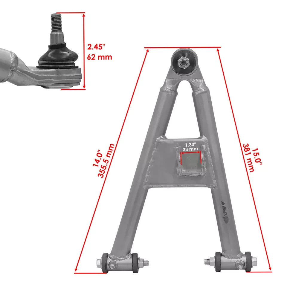 Front Upper and Lower A-Arm Set for Yamaha Banshee 350 YFZ350 1991-2003