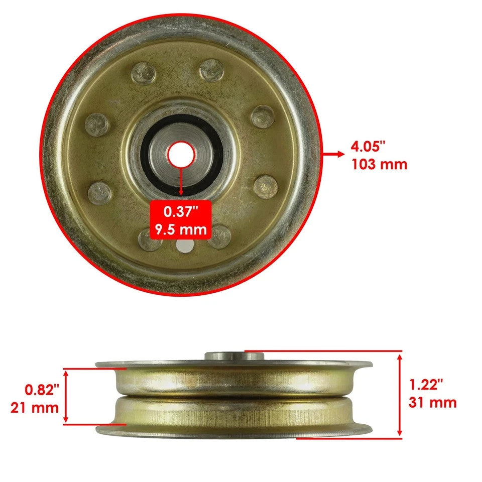 Flat Idler Pulley For Cub Cadet 756-0627B 756-0627D