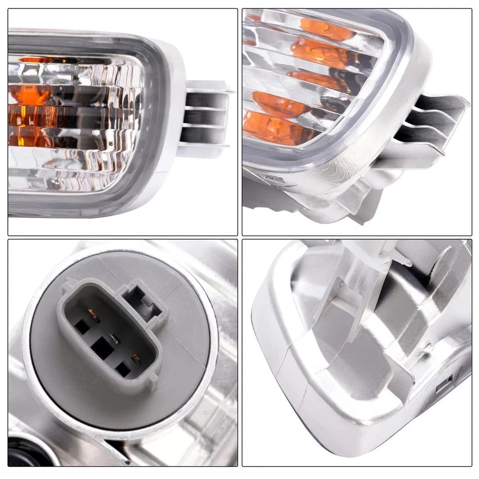 HECASA Left+Right Side Front Bumper Turn Signal Lights For Toyota Tacoma 01-04