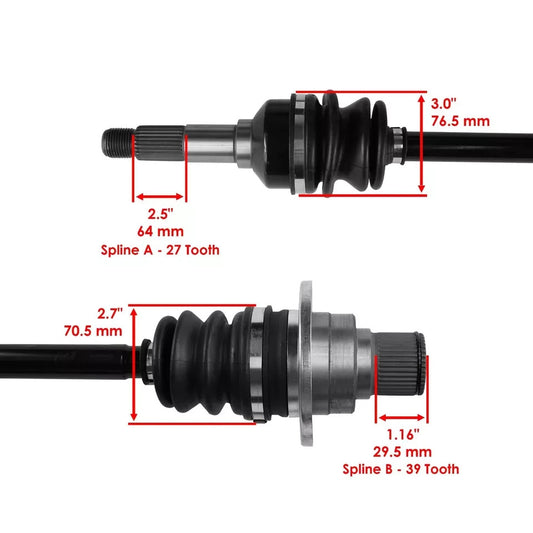 Rear Left Complete CV Joint Axle For Yamaha Rhino 450 YXR450F 4X4 2006-2009