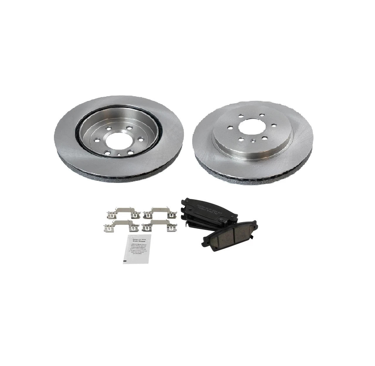 Rear Brake Pad & Rotor Kit Brake Rotor For 2004-2009 Cadillac SRX