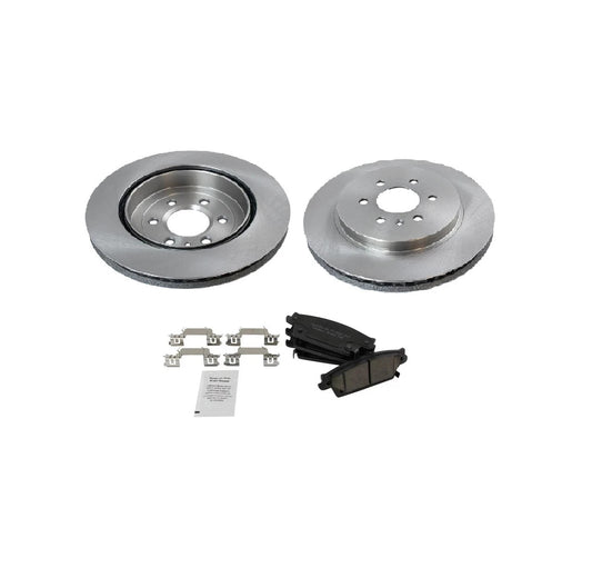 Rear Brake Pad & Rotor Kit Brake Rotor For 2004-2009 Cadillac SRX
